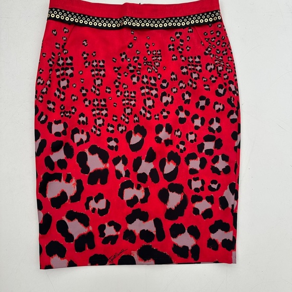 JustCavalli  jaguar print red  silk blouse  size M - Picture 5 of 6